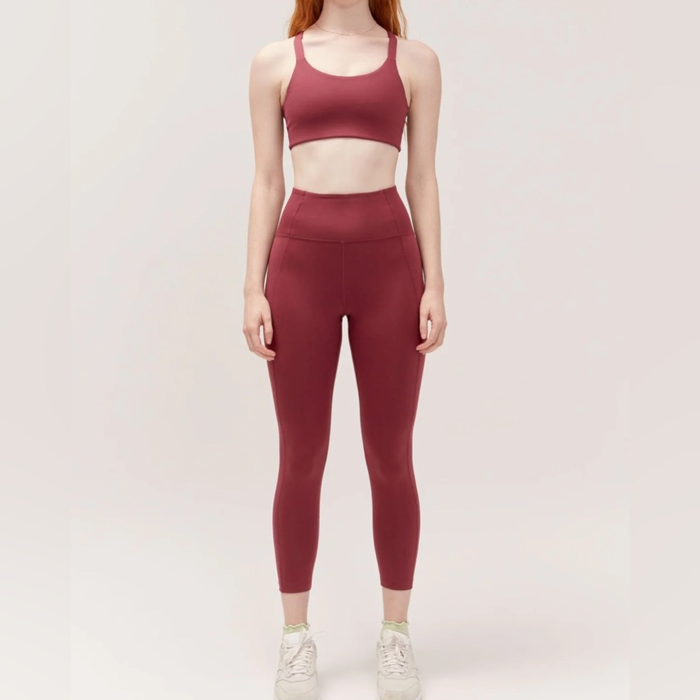 Girlfriend Collective High Rise Compressive Legging - Mulberry (NWT, Size S)
